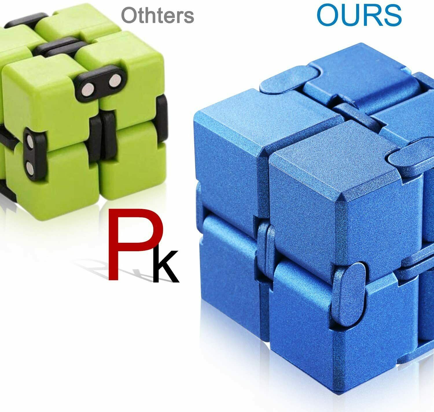 Infinity Cube Unendlicher Würfel Spielzeug Magic Unendlicher Flip Würfel (Blau)