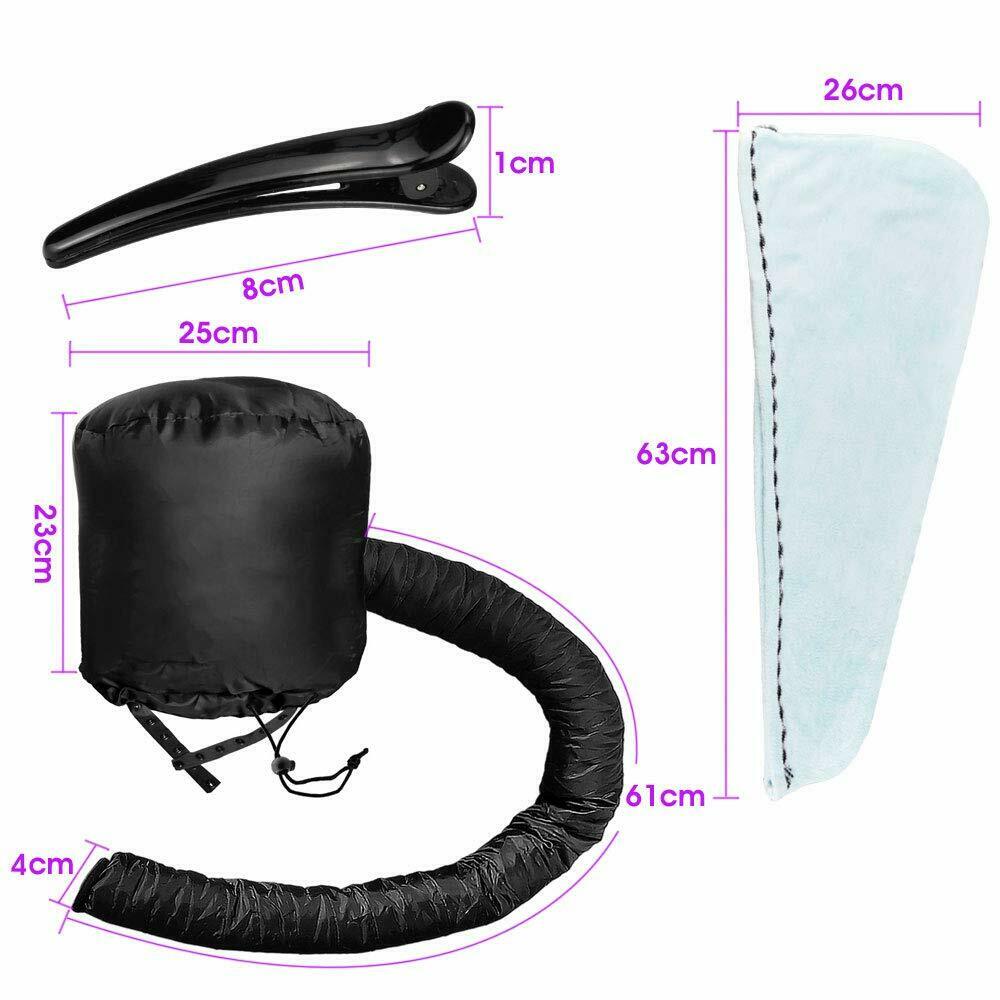 Haar Trocknung Kappe Trockner Cap Portable Salon Hood Befestigung Wärme Hauben