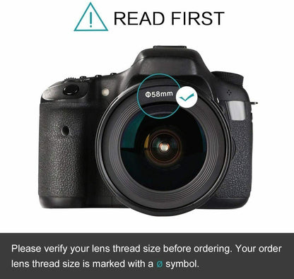 58MM Filter Set Beschoi 6Pcs Filter Kit (CPL+ND4+ND8)+ Verlauf Farbe Filter