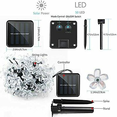 Solar String Lights - Solar Garden Lights mit 50 Blume LED Leuchten für Garten