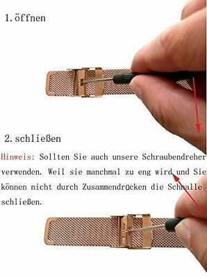 Hannah Martin Damen Uhren Analog Quarz Edelstahl Wasserdicht Mesh Ultradünne ...